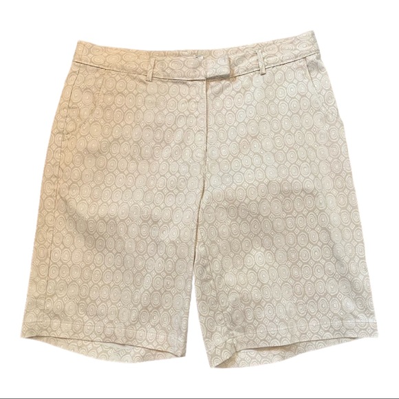 Lady Hagen Khaki Print High Rise Golf Shorts Sz. 14 - Picture 2 of 9